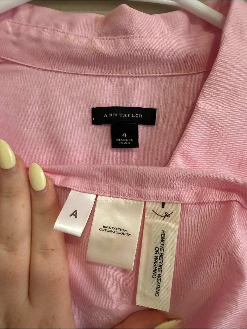 Ann Taylor Light Pink Sleeveless Pleated Shirt Dress - Picture 2 of 2